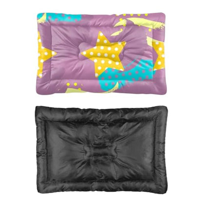 Polka-Dot Star Pastel Washable Dog Bed for Crate Bed Mats for Dogs Dog Crate Pads Washable Pillow Cages Non-Slip Medium Pillows Mat Furniture Indoor Outdoor 36X24 Inch - size: 36 × 24 inch