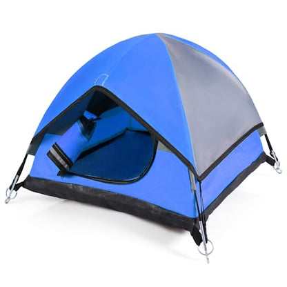 Cat Camping Tent, Cat Tent Bed, Pet Tent for Indoor Cat and Small Dog, Mini Tent (Blue, 21 x 21 x 14 Inches) - color: Blue