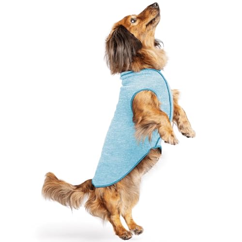 Goldpaw Dog Sun Shirt with UV Protection - Lightweight, Cooling Sun Protection Clothing for Small Dogs - Reduce Heat Absorption - Made in the USA - Machine Washable - Ocean Blue - Size 12 - color: Ocean Blue, size: 12