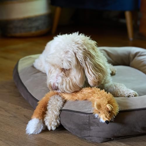 SPOT Skinneeez Fox 23-Inch Stuffing-Free Plush Dog Toy – Realistic Design with 2 Squeakers – Durable, Soft Polyester for Medium & Large Dogs – Tug, Fetch & Shake Play – for Moderate Chewers - style: Fox