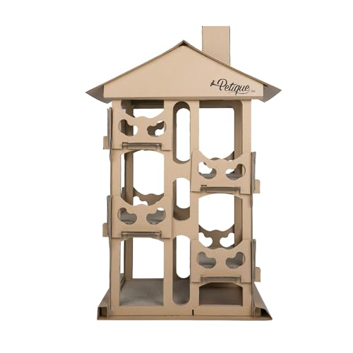 Petique Feline Chateau Cat House, Kraft, One Size (CH03010200) - style: Feline Chateau