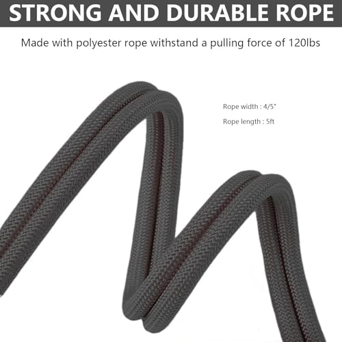 DomKim Heavy Duty Double Hands-Free Dog Rope Lead for Small Medium Large Dogs, Dog Leash 4.6 FT with Comfortable Padded Handle, Long Crossbody Waist Leashes for Puppy (Black) - color: Black