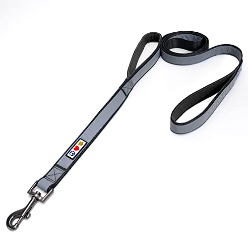 Pawtitas Double Handle Dog Leash Heavy Duty for Training No Pull Leashes Ideal for Medium and Large Dogs | Great for Walking, Running & Training Dog Leash - Medium/Large - Black - color: Black, size: Medium / Large