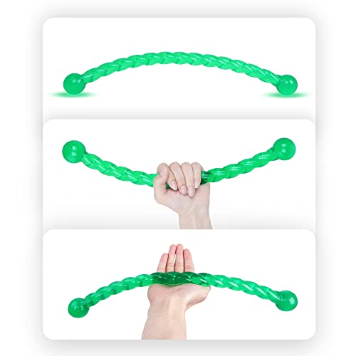 Dog Chew Toys 19'' Long for Medium/Large Dogs Aggressive Chewers, Rubber Dog Rope Toys Knot Teething Toys Almost Indestructible - size: 19''