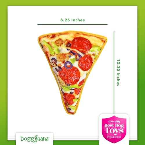 Doggijuana Cafe Combo Refillable Juananip Toy Bundle | Supreme Pizza & Pepperoni Pizza | Funny Dog Toy Plush with Catnip and Refill | Interactive Chew for Play - style: Supreme Pizza & Pepperoni Pizza