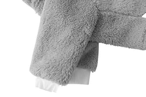 Esobo Fashion Winter Dog Warm Coat Jacket Four-Legged Neck Warm Pet Sweaters for Small Medium Large Dogs - color: Grey, size: X-Small