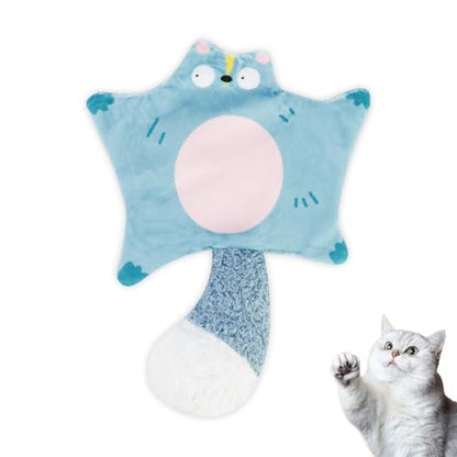 Andiker Catnip Cat Toys, Flying Squirrel Shape Plush Cat Toy with Crinkle Paper and Natural Catnip, Interactive Cat Toys for Indoor Cats and Kittens to Sniff Scratch Bite and Reduce Boredom (Blue) - color: Blue
