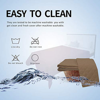 Easy-Going 100% Waterproof Dog Bed Cover, Non-Slip Pet Blanket for Furniture, Washable Couch Cover, Repleasement Sofa Cover (52X82 in,Camel) - color: Camel, size: 52x82 in