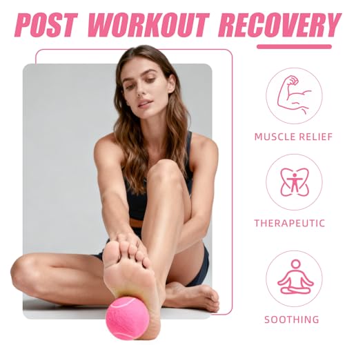 PoyPet 16-Pack Tennis Balls Bulk for Practice,Training and Beginners | Ideal for Dog Fetch,Chew and Play - color: Pink