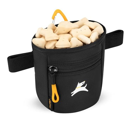 OllyDog Goodie Treat Bag, Dog Treat Pouch, Waist Belt Clip for Hands-Free Training, Magnetic Closure, Dog Training and Behavior Aids, Three Ways to Wear (Raven S'25) - color: Raven S'25