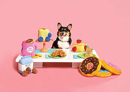 ZippyPaws Burrow- Interactive Dog & Puppy Toys for Boredom, Stimulating Pet Products to Keep Them Busy, Hide & Seek Plush Puzzles, Squeaky Toy for Enrichment, for Small & Medium Dogs- Popcorn Bucket - style: Popcorn Bucket