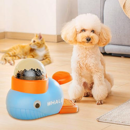 Interactive Dog Puzzle Toy,Dog Treat Dispenser Interactive Toys Food Slow Feeder for Small Dogs and Cats, Blue Enrichment Toy, IQ Training Exercise Small Animal Bowls