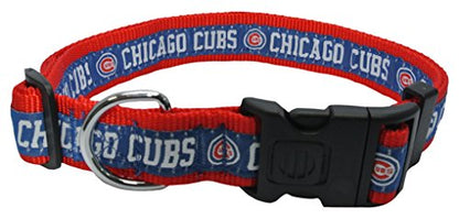 MLB Chicago Cubs Licensed PET COLLAR- Heavy-Duty, Strong, and Durable Dog Collar. Available in 29 Baseball Teams and 4 Sizes - color: Chicago Cubs, size: Extra Large