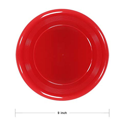 Flying Disc - 9Inch Plastic Flying Disc for Discs Set of 8 Flying Disc Bulk (95 Gram)