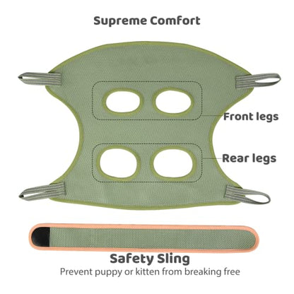 Guzekier Cat Grooming Hammock Harness for Cats, Cat Nail Clipper - size: XXS+ (Suitable for 5-8lbs)