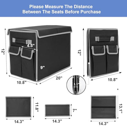 Seat Extender for Dogs up to 200lbs, Back Seat with Storage Pockets, Collapsible Front & Backseat Extender for Large, Medium and Small Dogs(Grey&Black) - color: Grey&Black