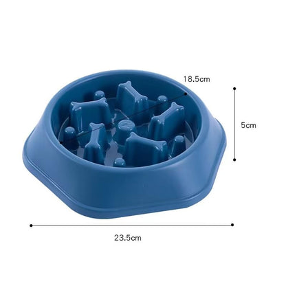 Slow Feed Puzzle Bowl for Dogs – Interactive Anti-Choke Design, Non-Slip & Easy Clean, Ideal for Puppies & Adult Dogs (Blue)
