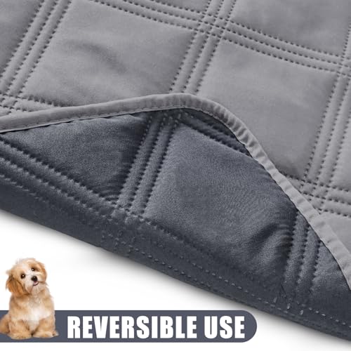 Smiry Waterproof Dog Bed Cover Blanket 40x90, Soft Reversible Pet Blanket, Washable Leakproof Cats Dogs Couch Cover for Sofa, Couch, Furniture, Grey/Dark Grey - color: Grey/Dark Grey, size: 40x90 Inch