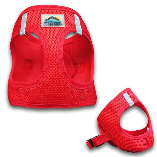 Doggie Design Dog Harness - No Choke Dog Harness, Dog Vest, Mesh Polyester, Pet Harness, Simple Step in and Go Design, Harness for Dog - Red, XS - color: Red, size: XX-Small