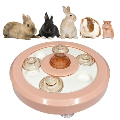 kathson Bunny Enrichment Toys Treat Dispenser Rats Foraging Toy Small Animal Interactive Puzzle ToysBoredom Breaker for Hamster Mouse Ferret Cat Dog - color: Pink