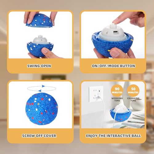 Smart Interactive Dog Toy Ball,Moving Bouncing Dog Ball, E-TPU Material, IPX4 Waterproof, Active Rolling Balls for Small Medium and Large Dogs - color: Interactive Dog Ball