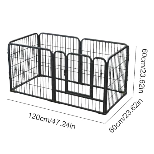 Dog Playpen for Indoor & Outdoor, 6 Panels Heavy Duty Dog Playpen, Foldable Metal Pet Play Pen Exercise Pen, Stainless Steel Pet Fence Barrier for Dog Cat Rabbit Indoor Outdoor Home Yard