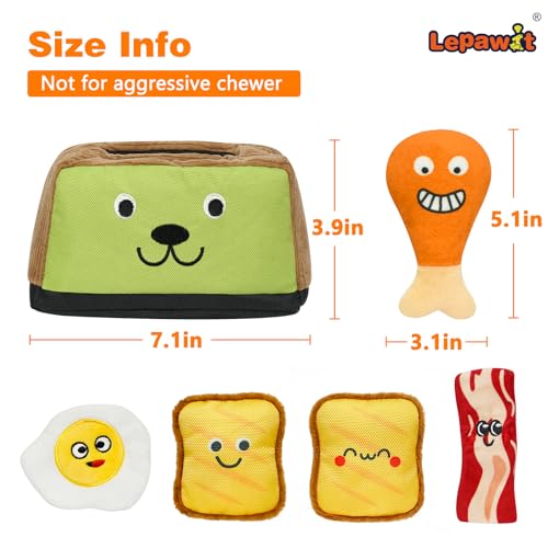 Hide and Seek Dog Toys, Squeaky Interactive Puzzle Dog Toys for Boredom and Stimulation, Dog Enrichment Toys for Small and Medium Dogs - Toaster - style: H-Toaster