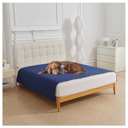 Waterproof Blanket Dog Bed Cover Non Slip Large Sofa Cover Dog Blanket for Couch Protection Pet Blanket for Furniture Bed Couch Sofa Reversible (Blue,100 * 127cm) - color: Blue, size: 100*127cm
