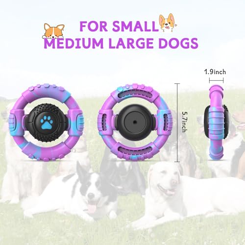 Dog Toys for Aggressive Chewers Large Medium Small Breed, Indestructible Durable Tough Dog Chew Toys to Keep Them Busy, Nylon Rubber Interactive Dog Toys - color: Mixed