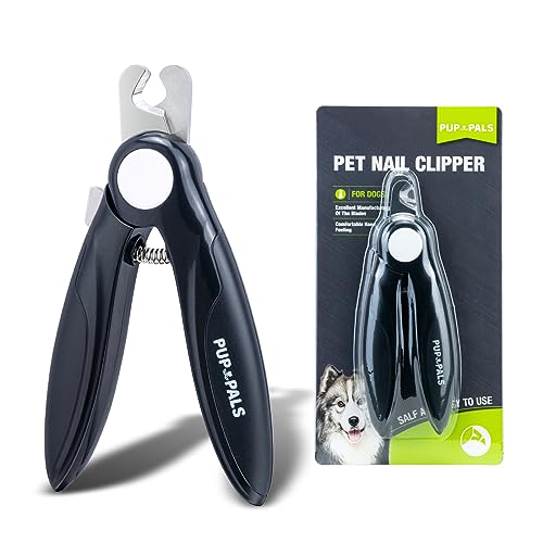 PUP&PALS Large/Medium Dog Nail Clipper with Sharp Stainless Steel Blade, Anti-Slip Grip and Heavy Duty Design Dog Nail Trimmers，Easy Cutting for Thick Claws and Toenails