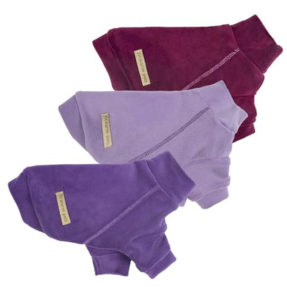 Fitwarm 3 Pack Classic Fleece Dog Sweater, Turtleneck Dog Sweatshirt, Dog Winter Clothes for Small Dogs Boy Girl, Pet Pullover Jumper, Cat Apparel, Purple, MediumPurple, Dark Red, Small - color: Purple-MediumPurple-FireBrick, size: Small