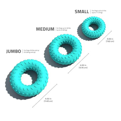 Playology Dog Toys | Dual Layer Ring Durable Dog Toy for Tough Chewers | Peanut Butter Scented Medium Chew Toy for Dogs - size: Medium, style: Peanut Butter
