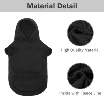 BINGPET Security Dog Hoodies Puppy Sweater Cold Weather Dog Coats Soft Brushed Fleece Pet Clothes Hooded Sweatshirt for Dog Cat - color: #1 Black(Security), size: X-Large (All Breed Sizes)