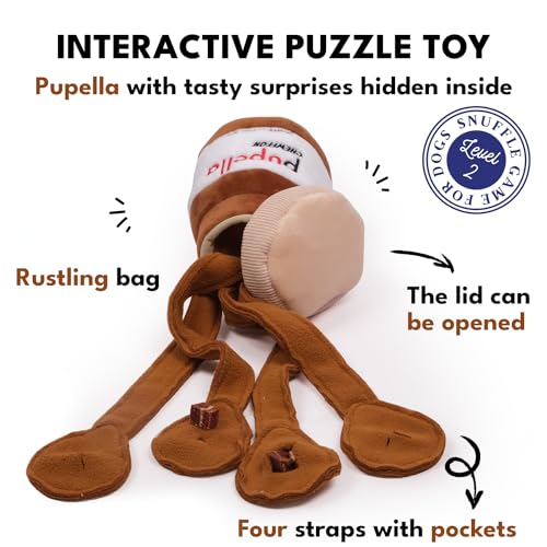 CHEWFFON Dog Puzzle Toy, Cute Dog Enrichment Toy for Boredom and Stimulating,Interactive Hide and Seek Snuffle Crinkle Toys for Small, Medium and Large Dogs