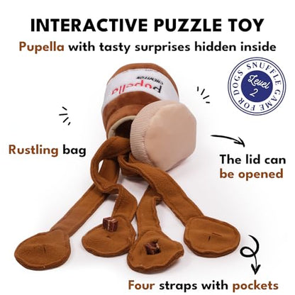 CHEWFFON Dog Puzzle Toy, Cute Dog Enrichment Toy for Boredom and Stimulating,Interactive Hide and Seek Snuffle Crinkle Toys for Small, Medium and Large Dogs