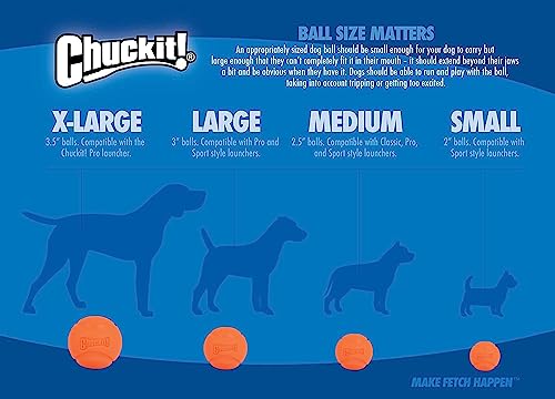 ChuckIt! High-Bounce Rubber Fetch Ball, Small (Colors Vary) 2 Pack - color: Multi, size: Small (Pack of 2)