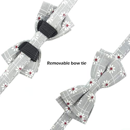 Bowtie Cat Collars Breakaway with Bell, Adjustable Cute Kitty Collars Safety Buckle Kitten Collar for Cat Puppy 7.5-11in - color: 3