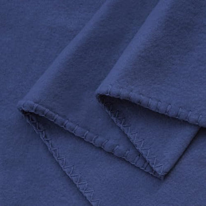 ZYFZCYBL Fleece Throw Blankets Lightweight Warm Soft Cozy Pet-Friendly Bulk Fleece Throw Blanket Solid for Home Bed, Sofa，Office,Gifts, Couch (Pack of 6-50 x 60 inch，Navy) - color: Navy