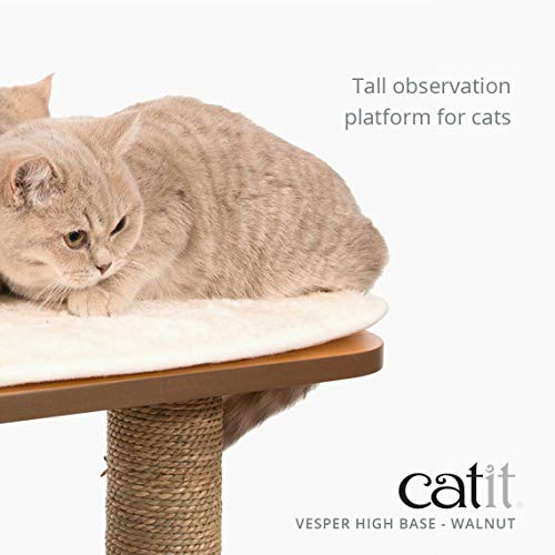 Vesper Cat Tree, High Base, Walnut, 52045 - color: Walnut