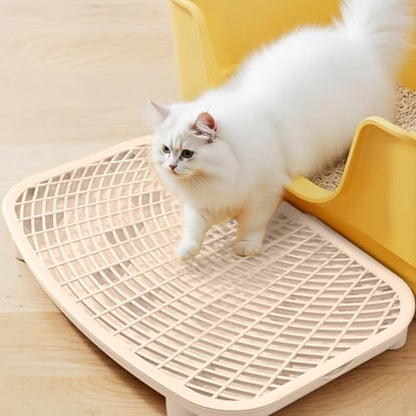 Double-Layer Cat Litter Mat Step Litter Catcher Mat Litterbox Mat Cat Litter Pads, Waterproof, Easy Clean, Non-Slip, Scatter Control, Washable Kitty Trapping Tary