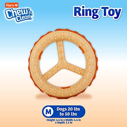 Hartz Chew ‘n Clean Chew Toy and Treat in One Chicken Flavored Ring Dog Toy, Medium - color: Ring, size: Medium (1 Count)