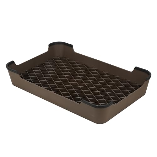 HUNTMARK Dog Training Place Board - Durable Hunting Dog Training Platform - Non-Skid Surface and Nonslip Feet - Stackable, Portable Agility Platform - Modern Puppy Trainer Equipment (Brown) - color: Brown