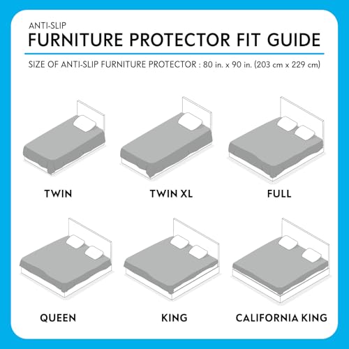 Paw Inspired Non-Slip Couch & Furniture Protector, Waterproof, Washable Bed & Couch Cover for Dogs, Cats, Pets (Anti-Slip, Gray) - color: Anti-slip Gray