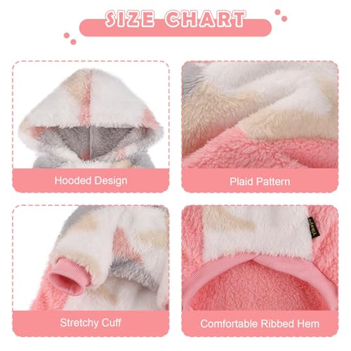 Dog Sweater for Small Dogs Hoodies， Winter Clothes Boy Girl Male Female，Fleece Hoodies Warm Pet Doggie Sweaters Coat Apparel - color: Pink Camo, size: Small