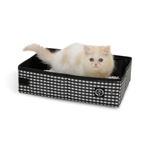 Necoichi Portable Stress Free Cage Carrier and Litter Box, Indoor & Outdoor, Travel (Black, Litter Box) - style: Litter Box