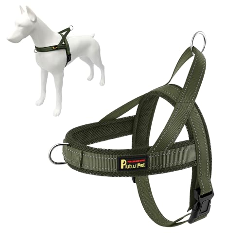 Plutus Pet No Pull Dog Harness with Breathable Mesh Padded, Adjustable Reflective Escape Proof Dog Harness, Quick Fit Dog Vest Harness for Small Medium Large Dogs(XXS, Ranger Green) - color: Ranger Green, size: XXS: chest 11.8"-15"