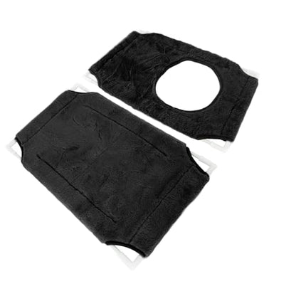 Cat Window Perch, Double Layer Suction Cup Hammock, Fits Most Windows, Suitable for Fat Cats, Cozy Pads Included, Easy Installation, 360° Sunbathing View with Removable Cover, - color: Double Layer Black