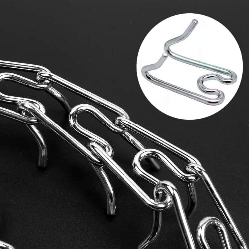 Dog Prong Collar, Adjustable Dog Training Collar with Quick Release Buckle for Small Medium Large Dogs (Silver, L/3.5mm Neck: 18"-20'' Weight:70 lbs) - color: Silver, size: L/3.5mm (Neck: 18"-20" Weight: 70 lbs)
