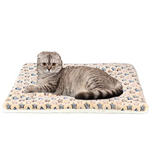 FJWYSANGU Pet Blanket Premium Fluffy Flannel Cushion Soft and Warm Mat for Dogs Cats(Star/Yellow,Small) - color: Star/Yellow, size: Small
