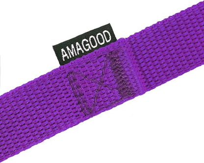 AMAGOOD Dog/Puppy Obedience Recall Training Agility Lead-15 ft 20 ft 30 ft 50 ft Long Leash-for Dog Training,Tie Out,Play,Safety,Camping (15Feet x 1Inch, Purple) - color: Purple, size: 1" x 15ft